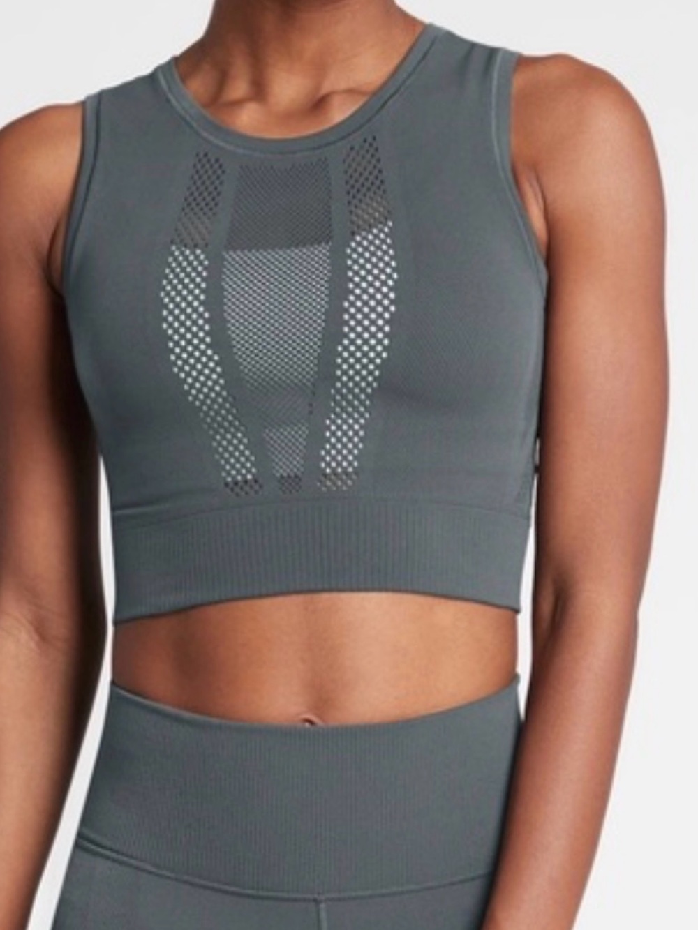 Athleta Seamless Crew High-Neck Crop Top